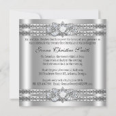 Robe d'argent pour un doux seize ans Invitation (Dos)