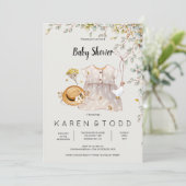 Robe de bébé rustique Pays Baby shower Invitation (Debout devant)