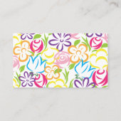 Robe de bureau florale Cartes de contact ou de bur (Dos)