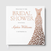 Robe de cœur en feuille de rose gold pour douche d (Recto)