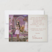 Robe de coing Quinceañera carte de remerciements (Dos)