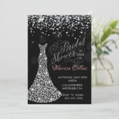 Robe de diamant Invitation douche nuptiale, strass (Debout devant)