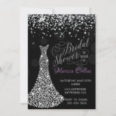 Robe de diamant Invitation douche nuptiale, strass (Devant)