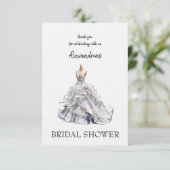 Robe de douche de mariage personnalisée Merci (Debout devant)