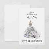 Robe de douche de mariage personnalisée Merci (Devant / Derrière)