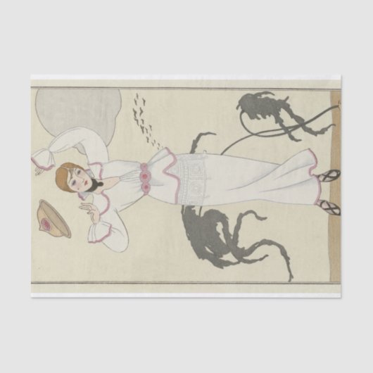 Robe de Drap Blank, 1912, door George Barbier Tissuepapier (Voorkant)