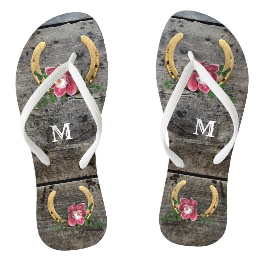 Robe de fer à cheval rustique Romantique tongs (Semelle)