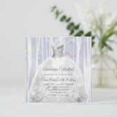 Robe de fête blanc Quinceanera Invitations (Debout devant)