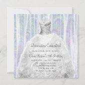 Robe de fête blanc Quinceanera Invitations (Devant)