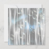 Robe de fête Quinceanera blanc et bleu Invitations (Dos)