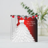 Robe de fête Rouge Rose Quinceanera Invitations (Debout devant)