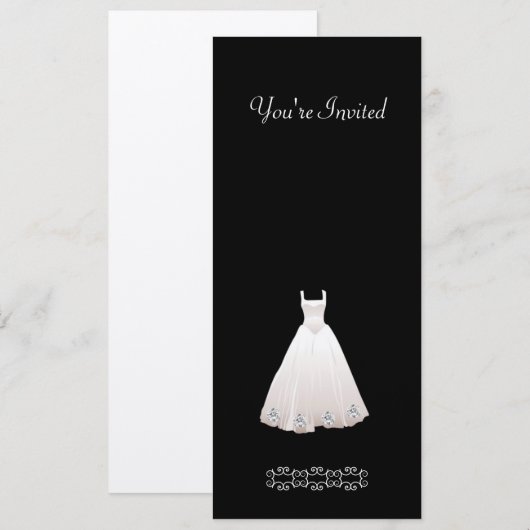 Robe de mariage avec des invitations de diamant (Devant / Derrière)
