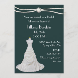 Robe de mariage et invitation de Fête de la mariée