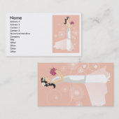 Robe de mariage ou carte de visite nuptiale de (Devant / Derrière)