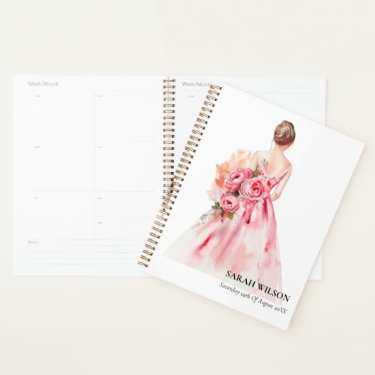 Robe de mariée à l'aquarelle minimale Shower de fu (Devant avec enveloppe)