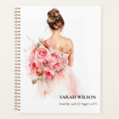 Robe de mariée aquarelle rose gênée Cadeau de douc (Devant)