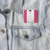 Robe de mariée blanche Épinglette Bouton Badge Cad (En situation)