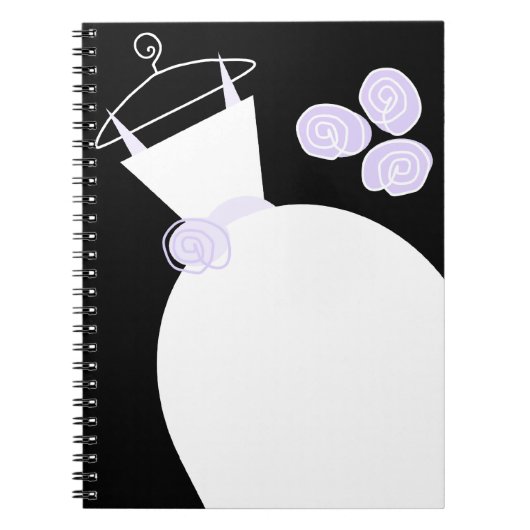 Robe de mariée Cahier noir violet (Devant)