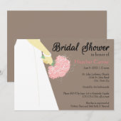 Robe de mariée et bouquet - Invitation à une soiré (Devant / Derrière)