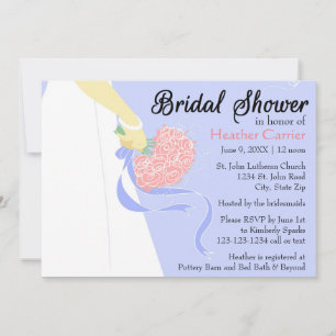 Robe de mariée et bouquet - Invitation à une soiré