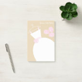 Robe de mariée Note post-it texte rose beige (Bureau)