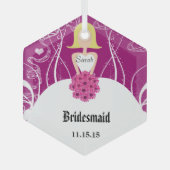 Robe de mariée prune Ornement de Noël pour demoise (Recto)