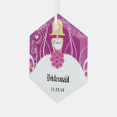 Robe de mariée prune Ornement de Noël pour demoise (Avant gauche)