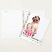 Robe de mariée rose moderne aquarelle Cadeaux de d (Devant avec enveloppe)