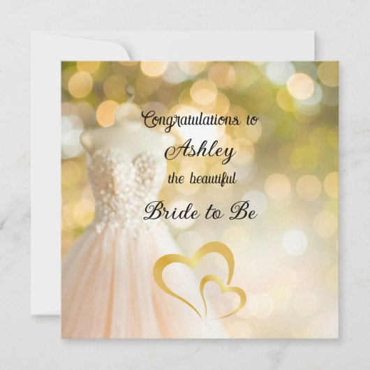 Robe de mariée sur mesure carte de mariée à être (Devant)
