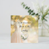Robe de mariée sur mesure carte de mariée à venir (Debout devant)