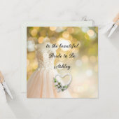 Robe de mariée sur mesure carte de mariée à venir (Devant/Arrière en situation)