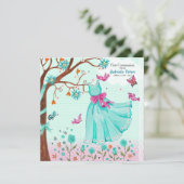 Robe de première communion | Invitations Fille (Debout devant)