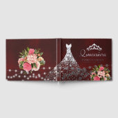 Robe de princesse diamantée argentée en feuille Qu (Complet)