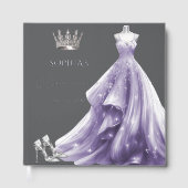 Robe de princesse violet argentée Quinceañera (Recto)