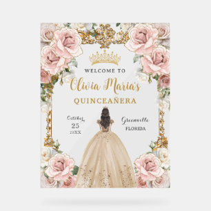Robe de Quinceañera Fleurie Rose Champagne Bon Mar