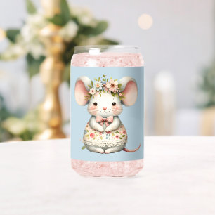 Robe de souris florale mignonne Couronne de fleurs
