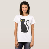 Robe de T-shirt chat noir (Devant entier)