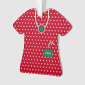 Robe de Vacances Rouge & Vert Pois Personnalisé (devant)