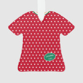 Robe de Vacances Rouge & Vert Pois Personnalisé (dos)