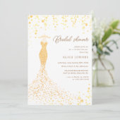 robe dorée invitation nuptiale (Debout devant)