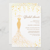 robe dorée invitation nuptiale (Devant / Derrière)