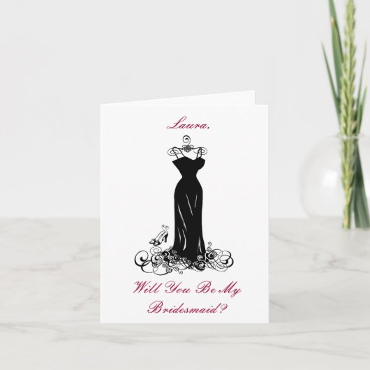 Robe et talons noirs élégants - Carte de femme de (Devant)