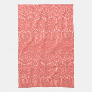 Robe Flapper Inspiré Coral Serviette de cuisine