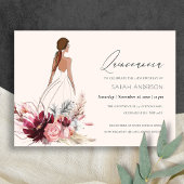 Robe florale Pampas Grass Quinceanera Invitation