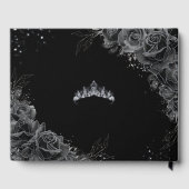 Robe Florale Rose noire fille en argent Quinceañer (Verso)