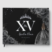 Robe Florale Rose noire fille en argent Quinceañer (Recto)