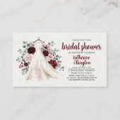 Robe florale rouge burgundy rose Invitation de dou (Devant)