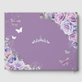 Robe Florale violette Lilac Argent Quinceañera XV (Verso)