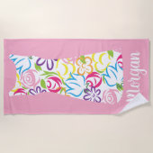 Robe Flore Shift Serviette de plage personnalisée (Devant)