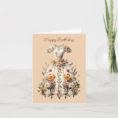 Robe Flower Art Carte Anniversaire (Devant)